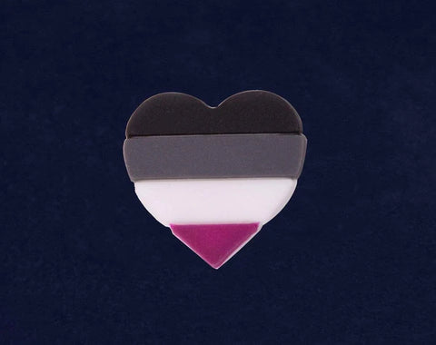 Silicone Heart Pride Pins