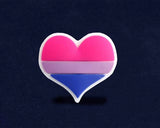 Silicone Heart Pride Pins