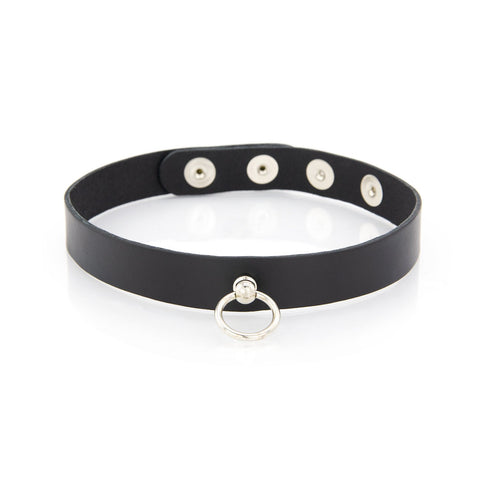 Standard Leather Collar with Small O-Ring
