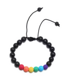 Rainbow Lava Stone Bracelet