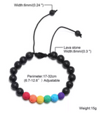 Rainbow Lava Stone Bracelet